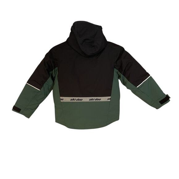 Ski-Doo Teens' Size 7 NEW Unisex Hooded Radiant Particle Jacket Black Green NWT - Picture 4 of 12